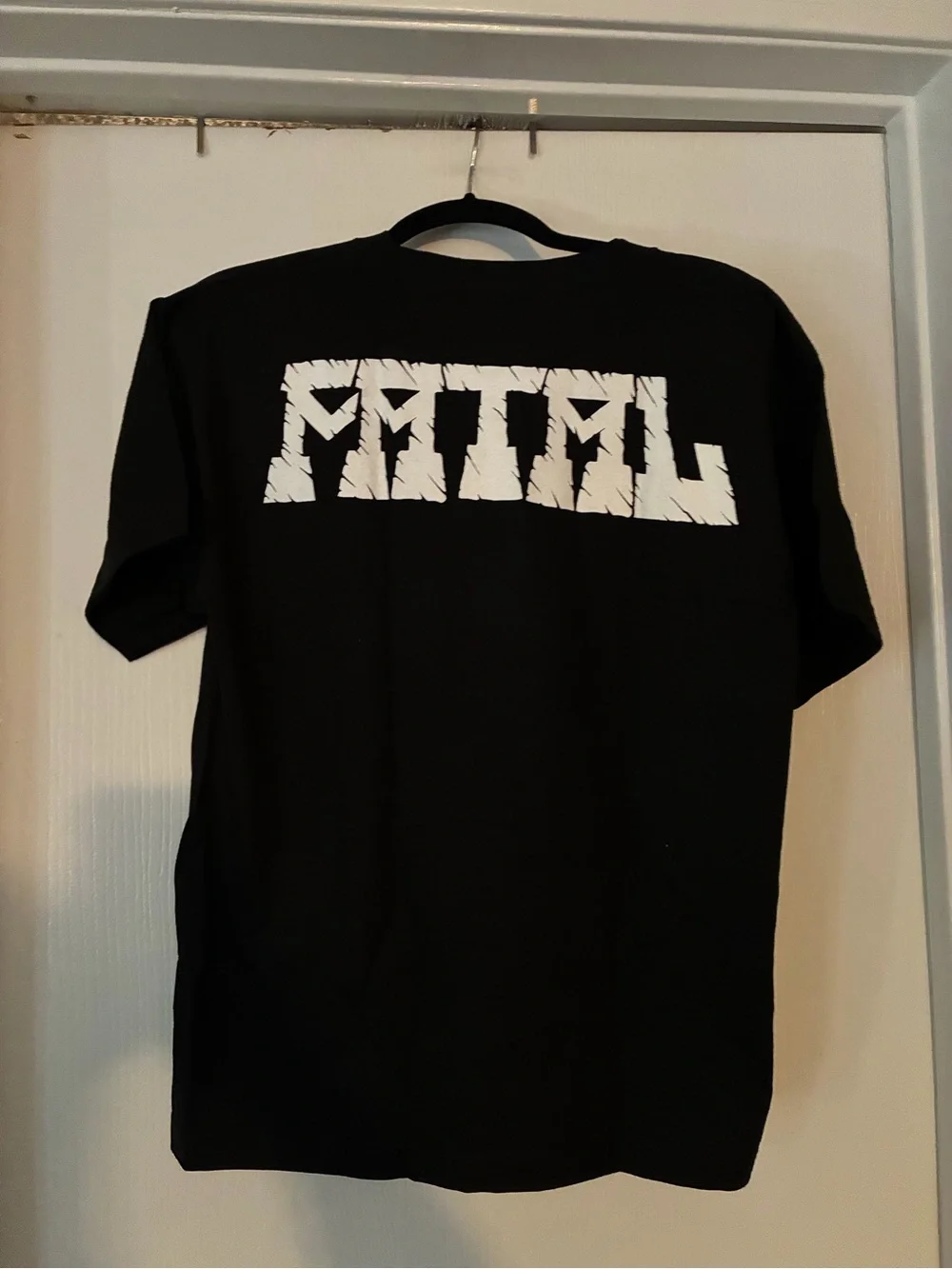 Fatal Brand Black Graphic Tee Boy with Pitbull Dog Skull - XL